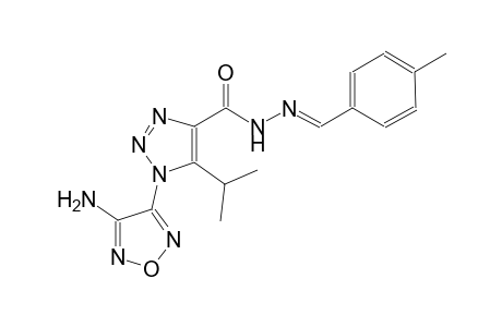 1-(4-amino-1,2,5-oxadiazol-3-yl)-5-isopropyl-N'-[(E)-(4-methylphenyl)methylidene]-1H-1,2,3-triazole-4-carbohydrazide