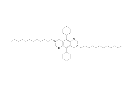 1,3-Oxazino[6,5-g][1,3]benzoxazine, 5,10-dicyclohexyl-3,8-didodecyl-2,3,4,7,8,9-hexahydro-