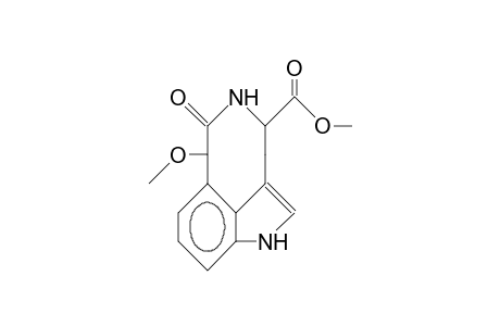 1,3,4,5,6,7-Hexahydro-7-methoxy-6-oxo-pyrrolo(4,3,2-fg)(3)benzazocine-4-carboxylic acid, methyl ester