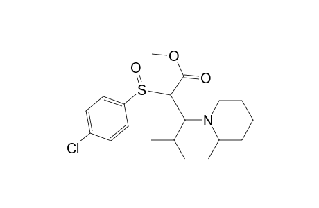 methyl 2-(p-chlorophenylsulphinyl)-4-methyl-3-(2-methylpiperidino)pentanoate
