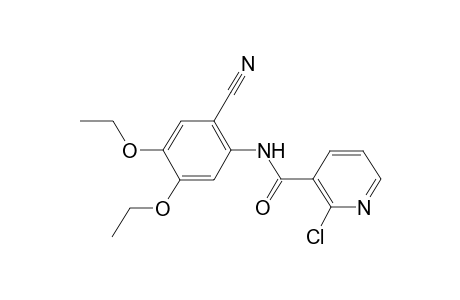 2-Chloranyl-N-(2-cyano-4,5-diethoxy-phenyl)pyridine-3-carboxamide