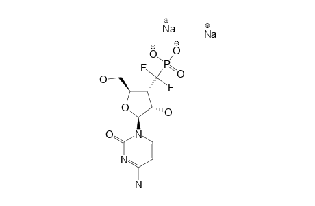 1-N-(3-DEOXY-3-(DIHYDROXYPHOSPHONO)-DIFLUOROMETHYL-BETA-D-RIBOFURANOSYL)-CYTOSINE-DISODIUM-SALT