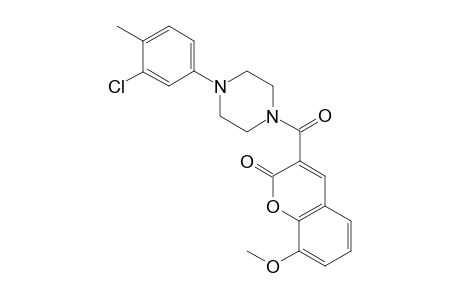 3-[4-(3-chloranyl-4-methyl-phenyl)piperazin-1-yl]carbonyl-8-methoxy-chromen-2-one