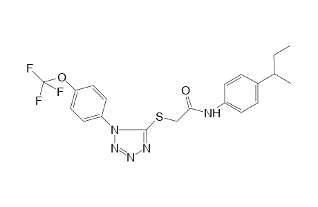 N-(4-butan-2-ylphenyl)-2-[1-[4-(trifluoromethoxy)phenyl]tetrazol-5-yl]sulfanylacetamide