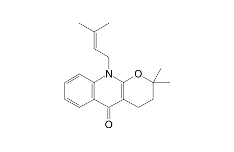 2,2-Dimethyl-10-(3-methylbut-2-enyl)-3,4-dihydropyrano[2,3-b]quinolin-5-one