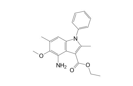 4-Amino-5-methoxy-2,6-dimethyl-1-phenyl-3-indolecarboxylic acid ethyl ester