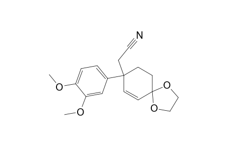 8-cyanomethyl-8-(3,4-dimethoxyphenyl)-1,4-dioxaspiro[4,5]dec-6-ene