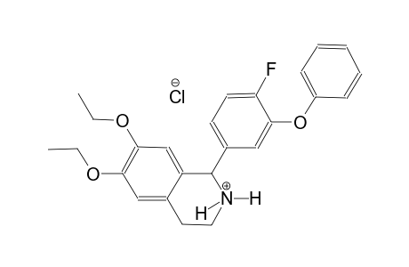 isoquinolinium, 6,7-diethoxy-1-(4-fluoro-3-phenoxyphenyl)-1,2,3,4-tetrahydro-, chloride