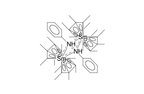 Bis[bis(/.eta.-5/-pentamethyl-cyclopentadienyl) samarium] azobenzene complex