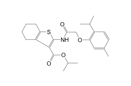 benzo[b]thiophene-3-carboxylic acid, 4,5,6,7-tetrahydro-2-[[[5-methyl-2-(1-methylethyl)phenoxy]acetyl]amino]-, 1-methylethyl ester