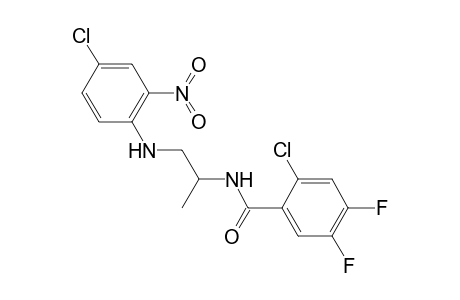 2-Chloro-N-[2-(4-chloro-2-nitroanilino)-1-methylethyl]-4,5-difluorobenzamide