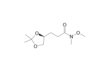 N-Methoxy-N-methyl-4,5-(isopropylidenedioxy)pentanamide