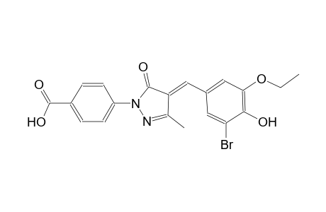 4-[(4E)-4-(3-bromo-5-ethoxy-4-hydroxybenzylidene)-3-methyl-5-oxo-4,5-dihydro-1H-pyrazol-1-yl]benzoic acid