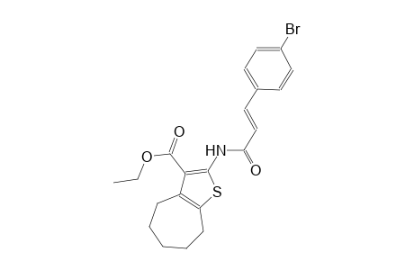 ethyl 2-{[(2E)-3-(4-bromophenyl)-2-propenoyl]amino}-5,6,7,8-tetrahydro-4H-cyclohepta[b]thiophene-3-carboxylate