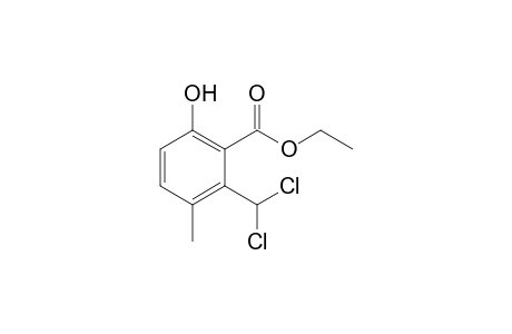 Ethyl 2-dichloromethyl-3-methyl-6-hydroxy-benzoate