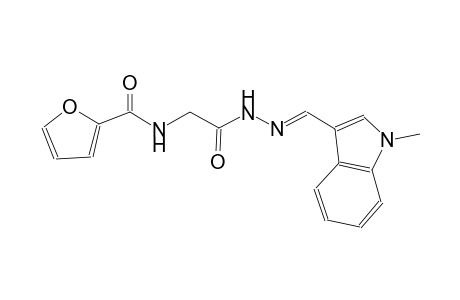 acetic acid, [(2-furanylcarbonyl)amino]-, 2-[(E)-(1-methyl-1H-indol-3-yl)methylidene]hydrazide