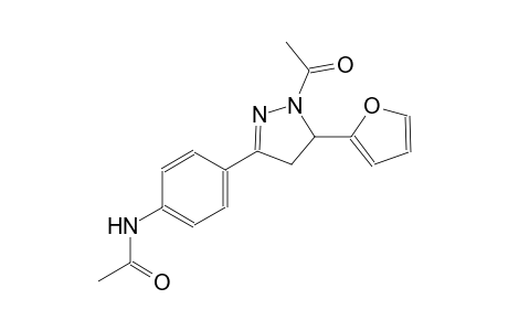 acetamide, N-[4-[1-acetyl-5-(2-furanyl)-4,5-dihydro-1H-pyrazol-3-yl]phenyl]-