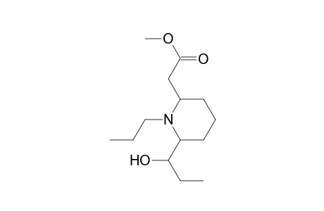 2-Piperidineacetic acid, 6-(1-hydroxypropyl)-1-propyl-, methyl ester