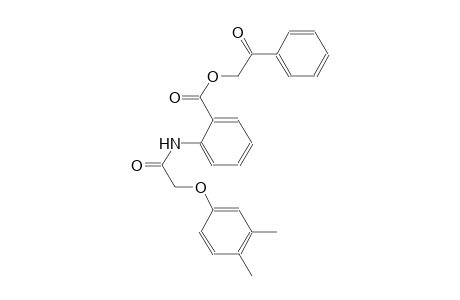 benzoic acid, 2-[[(3,4-dimethylphenoxy)acetyl]amino]-, 2-oxo-2-phenylethyl ester