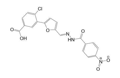 4-chloro-3-(5-{(E)-[(4-nitrobenzoyl)hydrazono]methyl}-2-furyl)benzoic acid