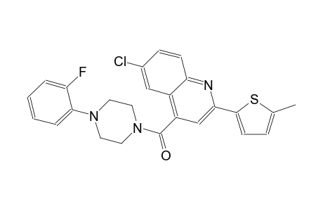 6-chloro-4-{[4-(2-fluorophenyl)-1-piperazinyl]carbonyl}-2-(5-methyl-2-thienyl)quinoline