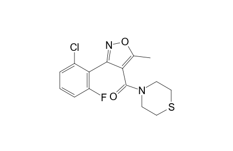 4-{[3-(2-chloro-6-fluorophenyl)-5-methyl-4-isoxazolyl]carbonyl}thiomorpholine