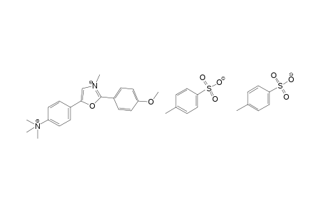5-(p-dimethylaminophenyl)-2-(p-methoxyphenyl)-3-methyloxazolium-p-toluenesulfonate, metho-p-toluenesulfonate