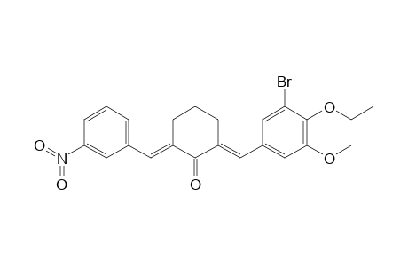 2-(3-Bromo-4-ethoxy-5-methoxybenzylidene)-6-(3-nitrobenzylidene)cyclohexanone