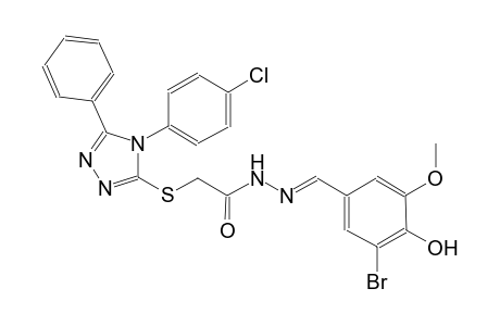 N'-[(E)-(3-bromo-4-hydroxy-5-methoxyphenyl)methylidene]-2-{[4-(4-chlorophenyl)-5-phenyl-4H-1,2,4-triazol-3-yl]sulfanyl}acetohydrazide