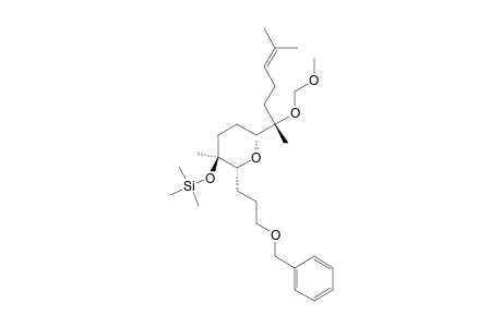 Silane, trimethyl[[tetrahydro-6-[1-(methoxymethoxy)-1,5-dimethyl-4-hexenyl]-3-methyl-2-[3-(phenylmethoxy)propyl]-2H-pyran-3-yl]oxy]-, [2R-[2.alpha.,3.beta.,6.alpha.(S*)]]-