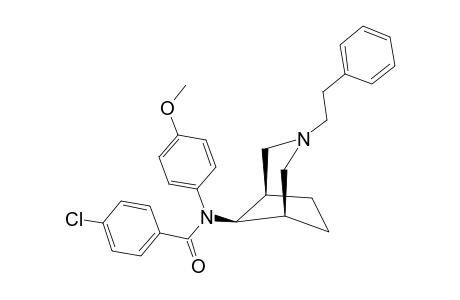 3-PHENETHYL-8-BETA-[N-(PARA-METHOXYPHENYL)-PARA-CHLOROBENZAMIDO]-3-AZABICYClO-[3.2.1]-OCTANE