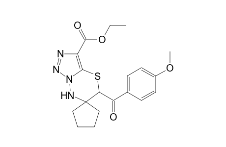 5-(4-Methoxybenzoyl)-[5,7-dihydrospiro[1,2,3]triazolo[5,1-b][1,3,4]thiadiazine-6,1'-cyclopentane]-3-carboxylic acid ethyl ester