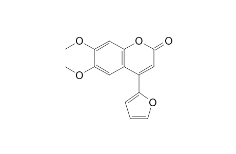 2H-1-Benzopyran-2-one, 4-(2-furanyl)-6,7-dimethoxy-