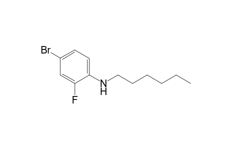 4-Bromanyl-2-fluoranyl-N-hexyl-aniline