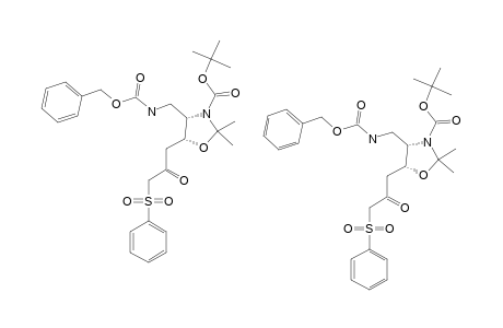 (4S,5R)-5-(3-BENZENESULFONYL-2-OXOPROPYL)-4-(BENZYLOXYCARBONYLAMINOMETHYL)-2,2-DIMETHYLOXAZOLIDINE-3-CARBOXYLIC-ACID-TERT.-BUTYLESTER