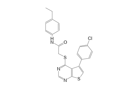 2-{[5-(4-chlorophenyl)thieno[2,3-d]pyrimidin-4-yl]sulfanyl}-N-(4-ethylphenyl)acetamide