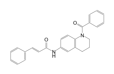 (2E)-N-(1-benzoyl-1,2,3,4-tetrahydro-6-quinolinyl)-3-phenyl-2-propenamide