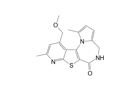 1,9-Dimethyl-11-(methoxymethyl)-5,6-dihydro-4H-pyrido[3',2' ; 4,5]thieno[2,3-f]pyrrol[1,2-a]-(1,4)-diazepin-6-one
