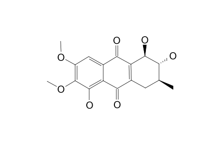 PRISCONNATANONE-I;1,2,3,4-TETRAHYDRO-1-ALPHA,2-BETA,5-TRIHYDROXY-6,7-DIMETHOXY-3-BETA-METHYL-ANTHRACENE-9,10-DIONE