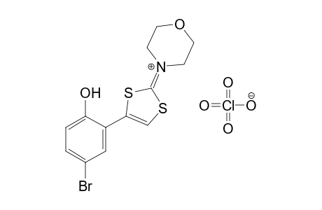 4-[4-(5-bromo-2-hydroxyphenyl)-1,3-dithiol-2-tlidene]morpholinium perchlorate