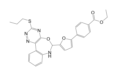 ethyl 4-{5-[3-(propylsulfanyl)-6,7-dihydro[1,2,4]triazino[5,6-d][3,1]benzoxazepin-6-yl]-2-furyl}benzoate