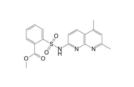 Benzoic acid, 2-[[(5,7-dimethyl-1,8-naphthyridin-2-yl)amino]sulfonyl]-, methyl ester