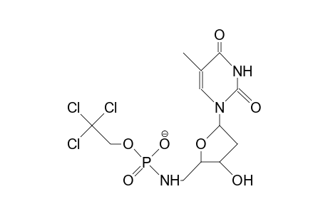 2,2,2-Trichloroethyl 5'-amino-5'-deoxy-thymidine-5'-phosphate anion