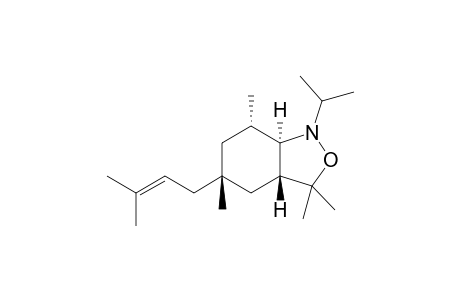 rac-(3aR,5R,7S,7aR)-1-isopropyl-3,3,5,7-tetramethyl-5-(3-methylbut-2-en-1-yl)octahydrobenzo[c]isoxazole