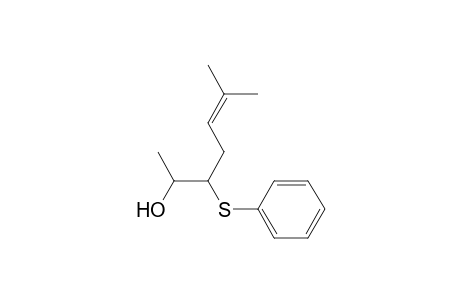 5-Hepten-2-ol, 6-methyl-3-(phenylthio)-