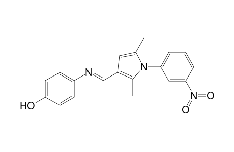 4-(((E)-[2,5-Dimethyl-1-(3-nitrophenyl)-1H-pyrrol-3-yl]methylidene)amino)phenol