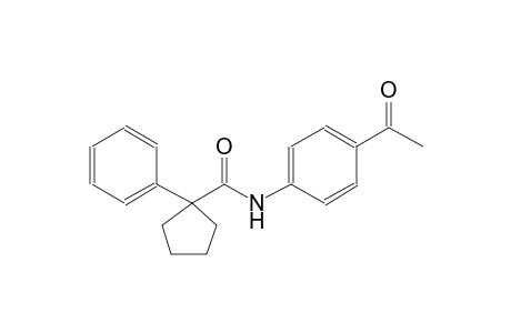 N-(4-acetylphenyl)-1-phenylcyclopentanecarboxamide