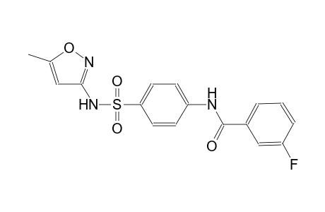 benzamide, 3-fluoro-N-[4-[[(5-methyl-3-isoxazolyl)amino]sulfonyl]phenyl]-