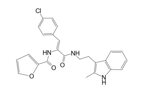 N-[(Z)-1-(4-chlorophenyl)-3-[2-(2-methyl-1H-indol-3-yl)ethylamino]-3-oxidanylidene-prop-1-en-2-yl]furan-2-carboxamide