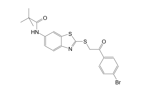 N-(2-{[2-(4-bromophenyl)-2-oxoethyl]sulfanyl}-1,3-benzothiazol-6-yl)-2,2-dimethylpropanamide